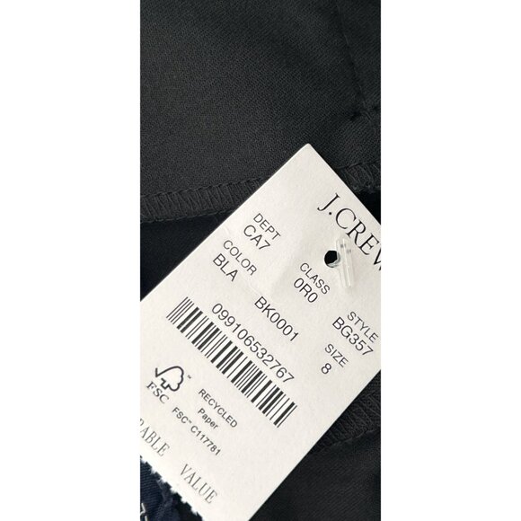 NWT!  J.Crew Kelsey flare pant black cotton blend Size 8 - Picture 7 of 9